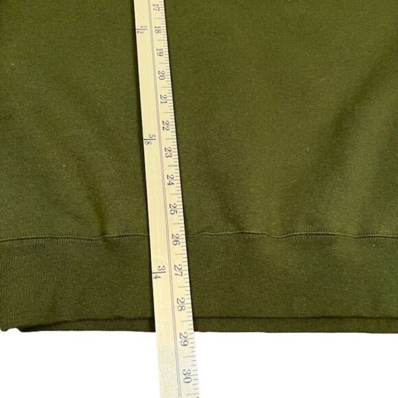 Stussy Y2K Vintage Logo Sweatshirt Crewneck Olive Green Metallic Gold Mens Large - Picture 5 of 12